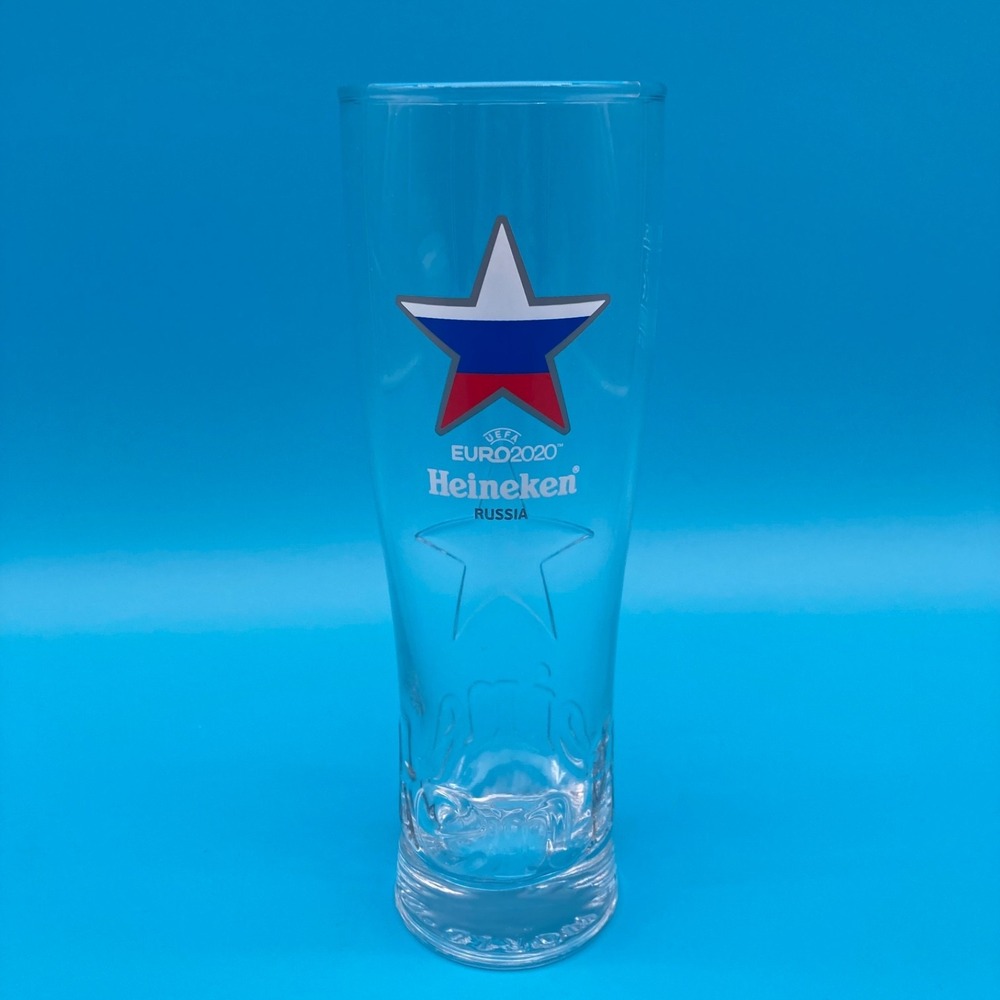 Heineken UEFA Euro 2020 Russia Tall Beer Glass 0.25 L Promo Collectible